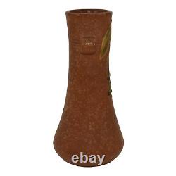 Weller Cornish 1933 Vintage Art Deco Pottery Brown Handled Ceramic Vase