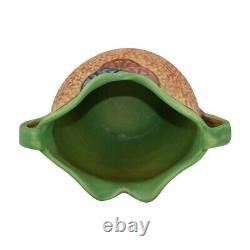 Weller Patra 1930s Vintage Art Deco Pottery Brown Green Handled Ceramic Vase