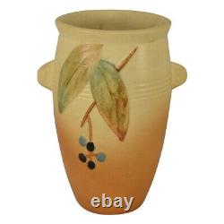 Weller Pottery Cornish 1933 Brown Art Deco Handled Vase