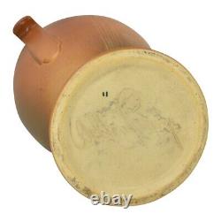 Weller Velva 1928-33 Vintage Art Deco Pottery Brown Handled Ceramic Vase