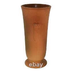 Weller Velva Brown 1928-33 Vintage Art Deco Pottery Handled Ceramic Vase