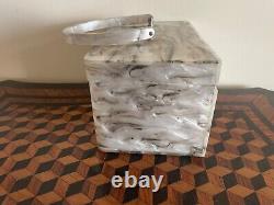 Wilardy Lucite Top Handle Marbleized Box Pocketbook