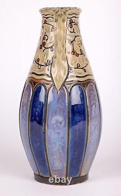 William Rowe Doulton Lambeth Art Deco Twin Handled Art Pottery Vase