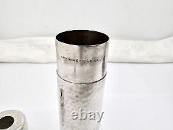 Wm. Kerr Art Deco Hammered Sterling Silver Kent Shaving Brush Travel Case Holder