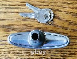 1920s 1930s Tshaped Handle Avec Keys Vtg Serrure De Couvercle De Pont Extérieur