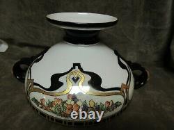 20's Rosenthal (peinté Américain) Porcelaine Allemagne Poignée De Déesse Art Deco Bowl