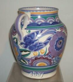 Adams Des Tâches De Potterie De Poole C. Bluebirds Twin Handled Vase 1930