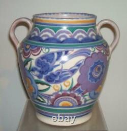 Adams Des Tâches De Potterie De Poole C. Bluebirds Twin Handled Vase 1930