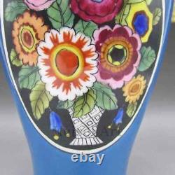 Ancien vase Art Déco de Noritake avec poignée en forme de fleur c. 1921 c. 1941 U5137