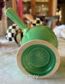 Ancienne cafetière demitasse à poignée en bâtonnet de la gamme Vtg Fiesta avec couvercle, vert clair d'origine