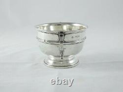 Antique Art Deco 1924 Sterling Silver Twin Handled Trophy Bowl Loving Cup Pool