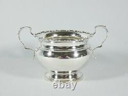 Antique Art Deco 1926 Sterling Silver Twin Handled Sugar Bowl Adie Bros Angleterre