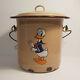 Antique Disney Donald Duck Enamel Seau De Chambre Pot Art Déco 1930 Lid & Poignée