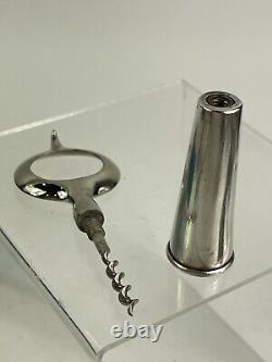 Argent sterling antique 22 Art Déco Tire-bouchon ouvre-bouteille gravé G