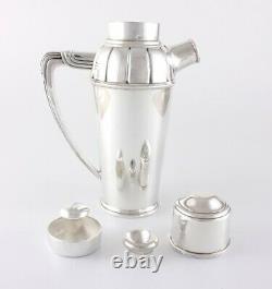 Art Déco Cocktail Shaker Juicer Squeezer Silver Plate Handle Adie Brothers C1930