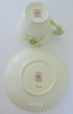 Art Déco Paragon Floral Handle Tea Cup & Soucoupe Set