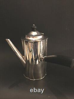 Art Déco Vers 1930 Continental Coffee /tea Set Modern Look/wood Handl & Finial