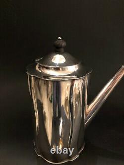 Art Déco Vers 1930 Continental Coffee /tea Set Modern Look/wood Handl & Finial