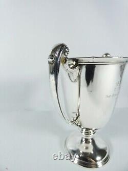 Art déco antique de 1935 Coupe trophée en argent sterling à deux poignées de Mappin Webb