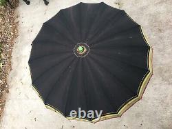 Bakelite Vintage Parapluie Vert Poignée De Pomme Parasol Fabriqué Aux États-unis Testé