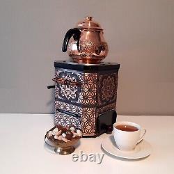 Black Vendredi Cuivre Samovar Gel-fueld Tea Maker, Russe Samovar Turc