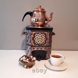 Black Vendredi Cuivre Samovar Gel-fueld Tea Maker, Russe Samovar Turc