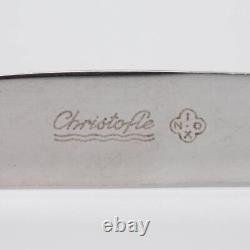 Couteaux de dîner à manche en métal argenté Art Déco Christofle America 9.75 12 pièces