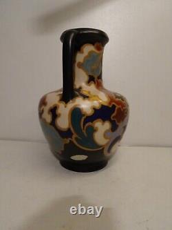 Dutch Ceramic Regina Gouda Holland Plateel Rosario Handled Vase Art Deco Antique