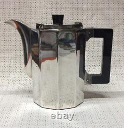 Ensemble de théière / cafetière en métal argenté Art Déco antique de qualité Schwerte Allemagne - Lot de 2