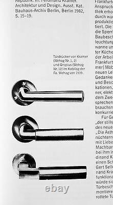 Ferdinand Kramer Poignée De Porte + Knob Nouveau Frankfurt Modernist Design Bauhaus Ère