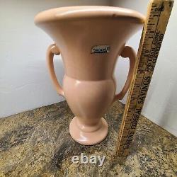 Grand vase en poterie art déco Rumrill des années 1930 avec autocollant