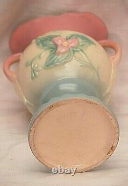 Hull Art Potterie Vase Art Déco Fleurs Sauvages Double Poignée W-14 Vintage 1940s
