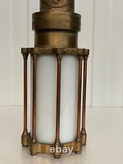 Lampe Art Déco industrielle en bronze/ laiton éblouissante