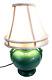 Lampe En Céramique Stangl Pomme Verte Avec Poignée En Anneau Art Déco Vintage No. 1682 Émaillage Dégoulinant