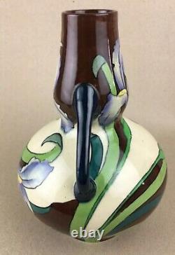 Le Vase À Deux Poignées Foley Art Deco Intarsio (3387) Wileman & Co Angleterre