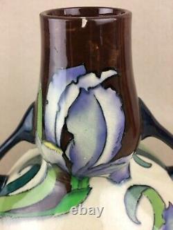 Le Vase À Deux Poignées Foley Art Deco Intarsio (3387) Wileman & Co Angleterre