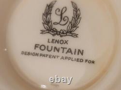 Lenox Fountain Crème, Bullion Double Manche Coupe & Saucer 6 Sets! Excellent