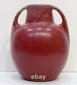 MAGNIFIQUE ! Vase antique à anses en poterie d'art FULPER des années 1920, style Art Déco ARTS CRAFTS, signé