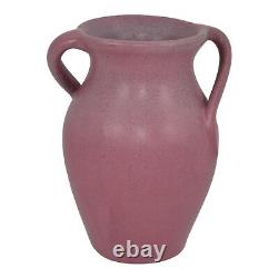 Niloak 1930s Vintage Art Deco Pottery Ozark Dawn II Vase À Poignée Rose Twist