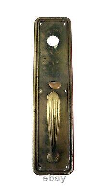 Poignée de porte commerciale en bronze art déco Antique 16 po Yale