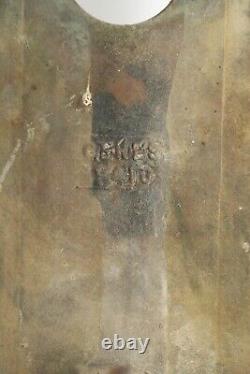 Poignée de porte d'entrée en bronze Art Déco antique de 17 pouces.