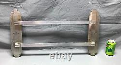 Poignée de porte en laiton et nickel Art Déco ancien Vintage Push Pull Barre de traction 369-23B