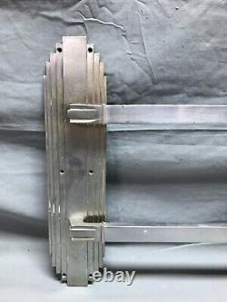 Poignée de porte en laiton et nickel Art Déco ancien Vintage Push Pull Barre de traction 369-23B