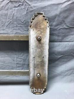 Poignée de porte en laiton nickelé style Art Déco ancien, barre d'appui vintage 367-23B