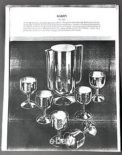 Revere New York Art Deco Machine Age Baron Cocktail Bar Set Cup Goblet
