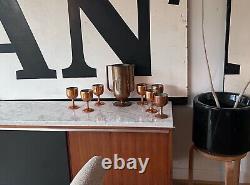 Revere New York Art Deco Machine Age Baron Cocktail Bar Set Cup Goblet