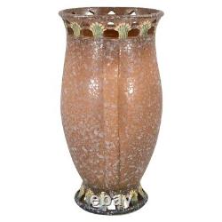 Roseville Ferella 1930 Vintage Art Deco Pottery Tan Vase En Céramique Poignée 511-10