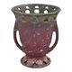 Roseville Ferella Rouge 1930 Vintage Art Déco Potterie Vase En Céramique À Poignée 502-6