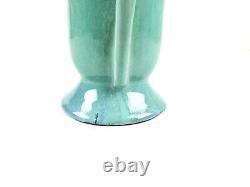 Roseville Potterie Art Déco Orian Orion Turquoise Double Poignée Vase 733-6