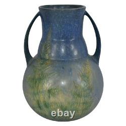Roseville Pottery Windsor Blue Tall Handling Vase